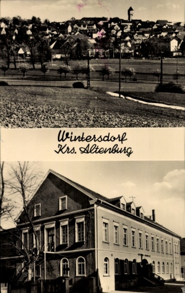 KP Wintersdorf Meuselwitz w dzielnicy Altenburger Land, Centrum Kultury Przyjaźń, widok panoramiczny