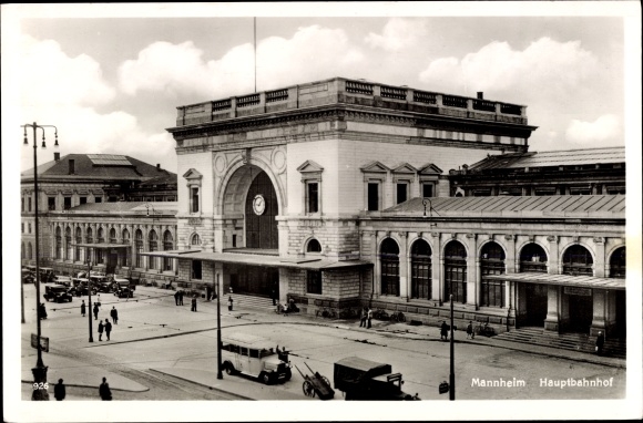 Ak Mannheim in Baden, Hauptbahnhof, Portal