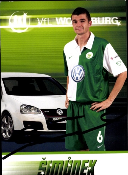 Autogrammkarte Fußballer Jan Simunek, VfL Wolfsburg, Autogramm