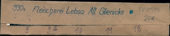 Contact print photos Berlin Treptow Altglienicke, butcher shop Lebsa, 5 photos approx. 4x2 cm