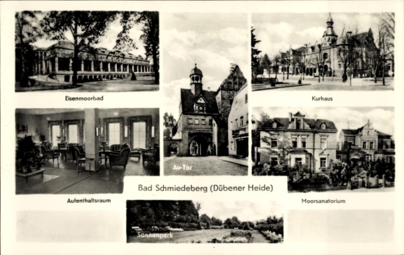Ak Bad Schmiedeberg (Bezirk Halle) Dübener Heide, Eisenmoorbad, Aufenthaltsraum, Kurhaus, Moor...