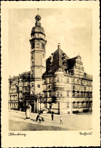 Ak Altenburg in Thüringen, Rathaus, s Gebäude, Schwarz-Weiß-Foto