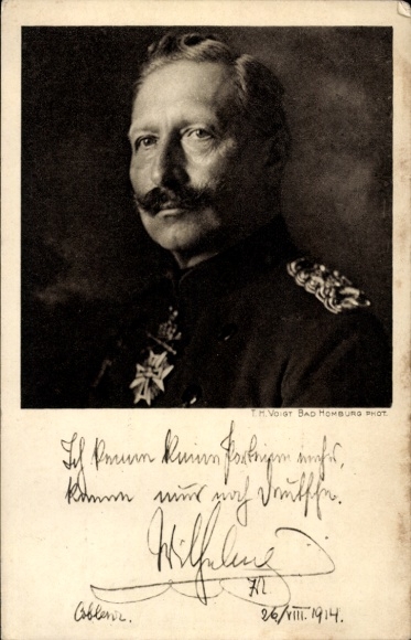 Postcard Kaiser Wilhelm II., Portrait, I no longer know any parties, quote 1914