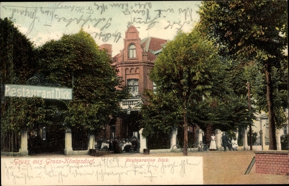 Postcard Großkönigsdorf Königsdorf Frechen in the Rhein Erft district, Restaurant Dick