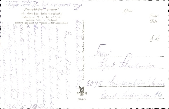 Postcard Berlin Reinickendorf Konradshöhe Tegelort, Konradshöher Terrassen