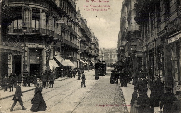CPA Toulouse Haute-Garonne, Rue Alsace Lorraine Le Telegramme