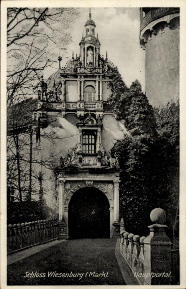 Ak Wiesenburg in der Mark, Kasteel, Hoofdportaal
