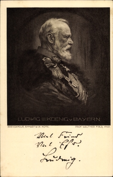 Artist PC Firle, Walther, King Ludwig III of Bavaria
