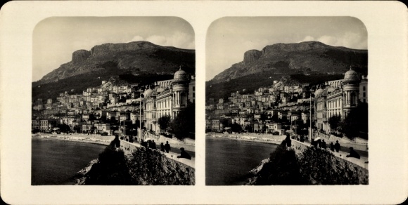 Stereo photo Monaco, street view of Monte Carlo