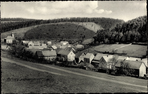 Postcard Licherode Alheim in Hesse, town view