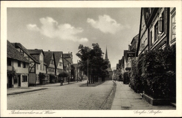 Ansichtkaart Bodenwerder in Nedersaksen, Große Straße