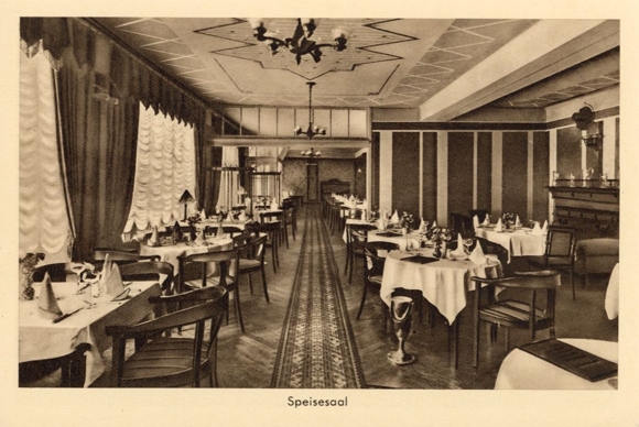 Folding ticket 3-fold Rheinsberg in der Mark, Hotel zum Ratskeller