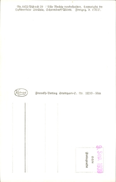 Postcard Bartenstein Schrozberg in Württemberg, aerial photograph