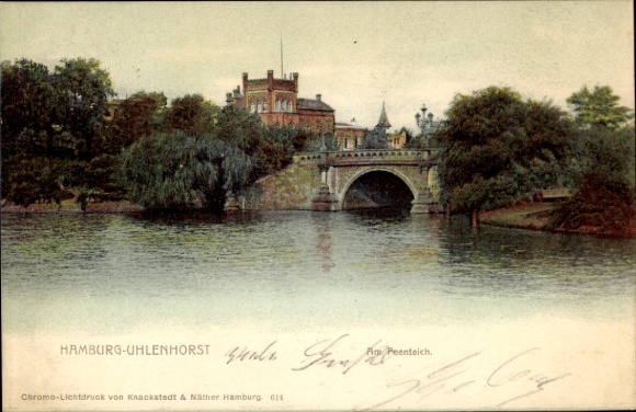 Postcard Hamburg Nord Uhlenhorst, Feenteich