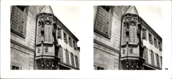 Stereofoniczny obraz przestrzenny zdjęcie Praga Praga, stare miasto, Karolinum, wykusz