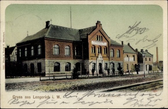 Ak Lengerich in Westfalen, Staats-Bahnhof, Gleisseite