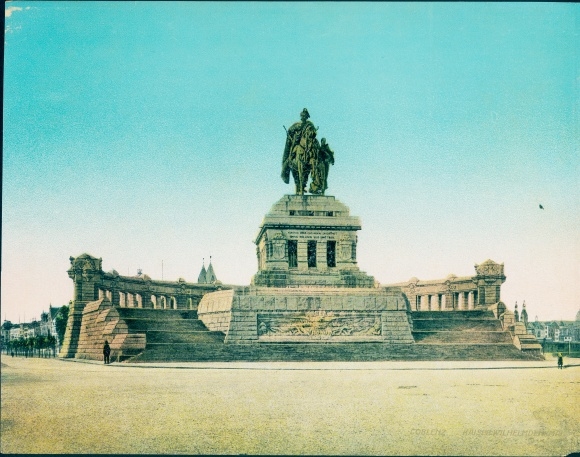 Chromo photo Koblenz, Kaiser Wilhelm monument