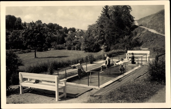 Postcard Stutzerbach Ilmenau Thuringian Forest, water treading pool