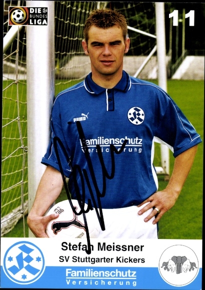 Autograph card footballer Stefan Meissner, SV Stuttgarter Kickers, autograph