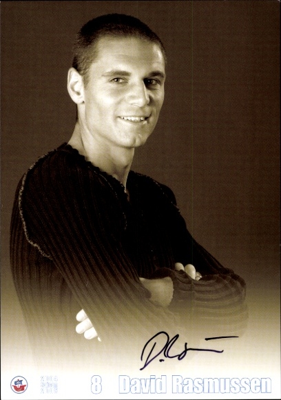 Autograph card footballer David Rasmussen, FC Hansa Rostock, autograph
