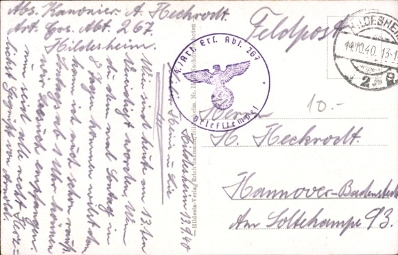 Postcard Hildesheim in Lower Saxony, Artillery Barracks