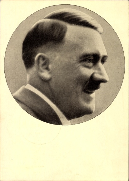 Postcard Führer and Reich Chancellor Adolf Hitler, portrait, men of the time No. 91, portrait