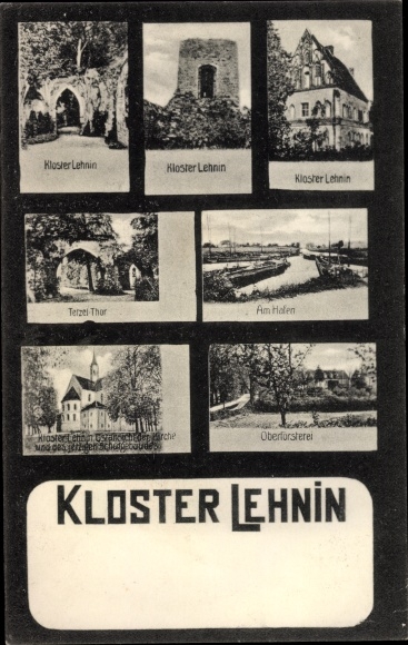 PC Lehnin monastery in the Mark, Tetzel tower, forester&#39;s office, harbor area
