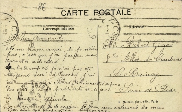 Postcard Vanves Hauts de Seine, Boulevard Lycée