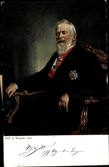 Artysta KP Wimmer, R., książę regent Bawarii Luitpold, portret w pozycji siedzącej