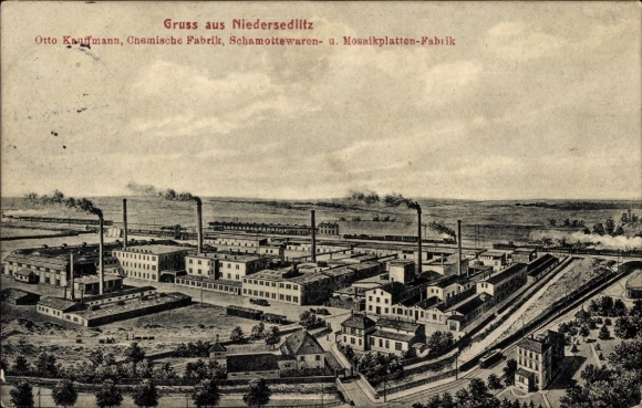 PC Dresden Niedersedlitz, chemical factory, fireclay goods, mosaic panels