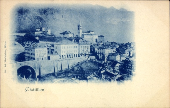 Ak Chatillon Aostatal, Teilansicht