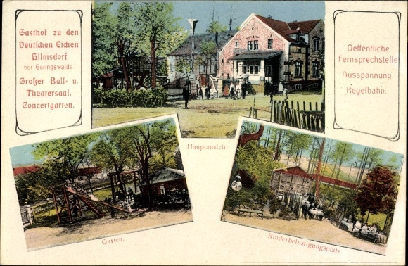 Ak Hilmsdorf Geringswalde Sachsen, Gasthof zu den deutschen Eichen, Kinderbelustigungsplatz