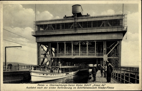 PC Niederfinow in Barnim, ship lift, saloon motor ship Kreuz As