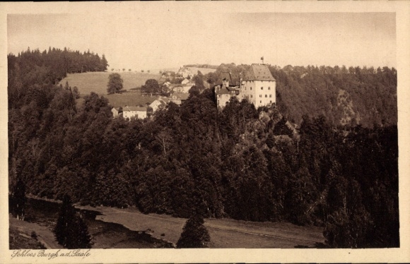Ak Burgk Schleiz in Thüringen, Schloss Burgk an der Saale