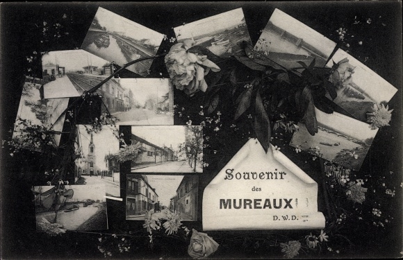 Ak Les Mureaux Yvelines, Teilansichten, Kirche, Brücke, Blumen