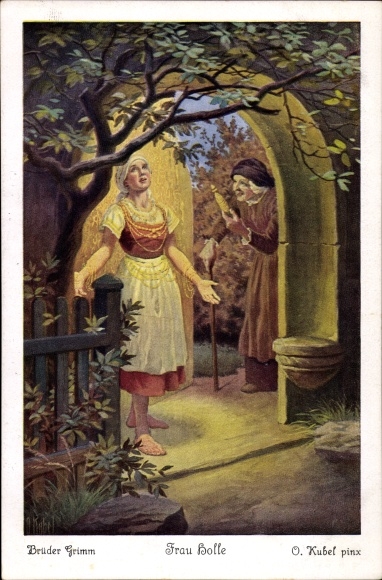 Artist PC Kubel, Otto, Frau Holle, Grimm Brothers Fairy Tales