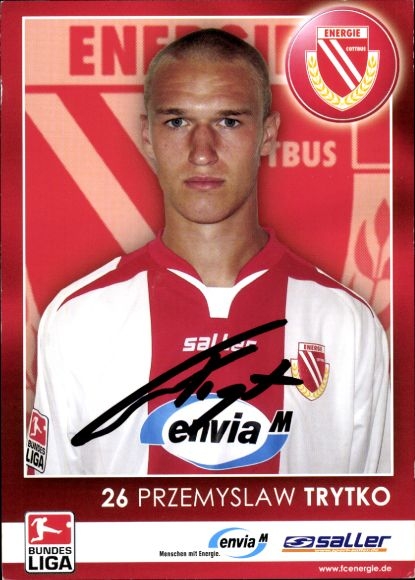Autogrammkarte Fußballer Przemyslaw Trytko, Energie Cottbus, Autogramm