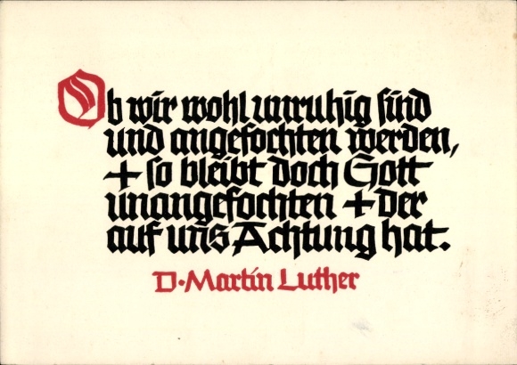 Postcard Quote by Martin Luther, Although we are restless and challenged...