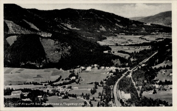 Postcard Kreuth am Tegernsee Upper Bavaria, aerial photograph