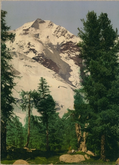 Photo Pontresina Graubünden Canton Switzerland, Piz Bernina, Photochrom Zurich
