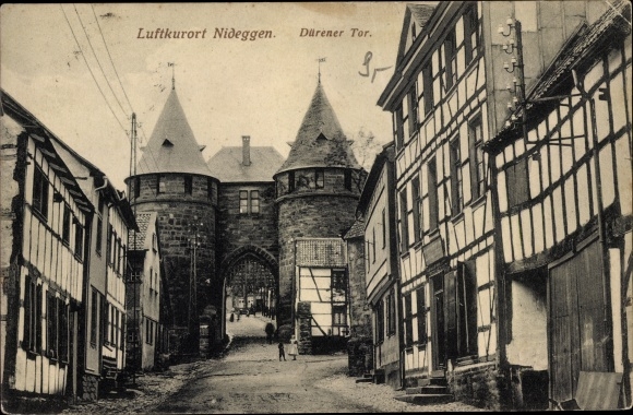 Postcard Nideggen in the Eifel, Dürener Tor