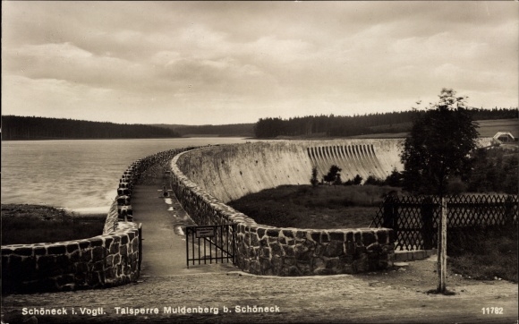 Postcard Muldenberg Grünbach im Vogtland, dam Muldenberg