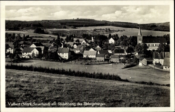 Ak Valbert Meinerzhagen Märk. Sauerland, Ort am Südabhang des Ebbegebirges
