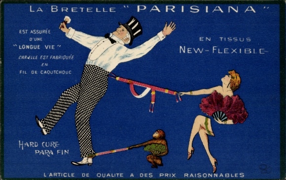 Postcard La Bretelle Parisiana, Tissus New Flexible