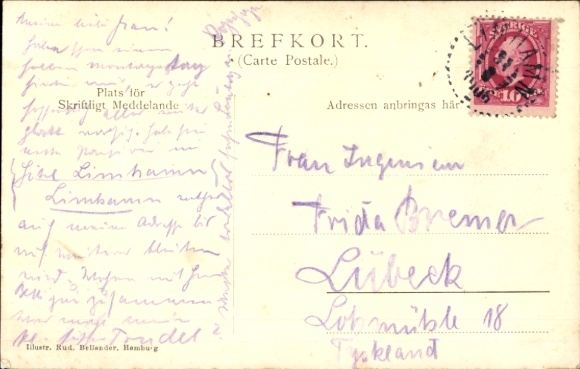 Postcard Malmö Sweden, Jernvägsstationen och Tullkammaren