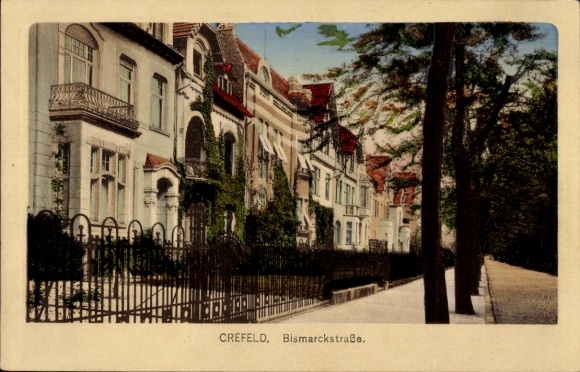 Ak Krefeld am Niederrhein, Bismarckstraße
