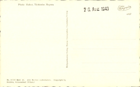 Postcard Türkheim in Schwaben, aerial photograph