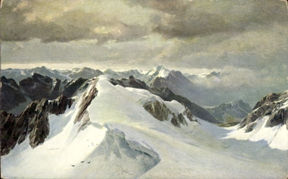 Artist Postcard Compton, Edward Theodore, The Pennine Alps