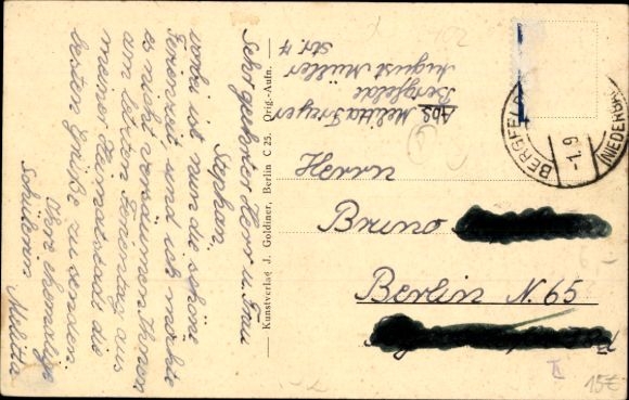 Postcard Bergfelde Hohen Neuendorf in Brandenburg, school