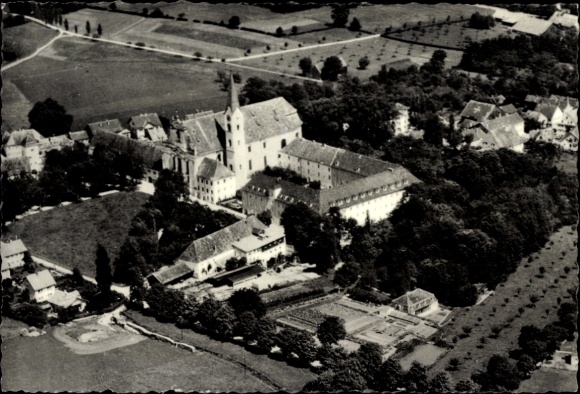 Ak Dießen am Ammersee Oberbayern, Fliegeraufnahme, Mutterhaus der Barmherzigen Schwestern